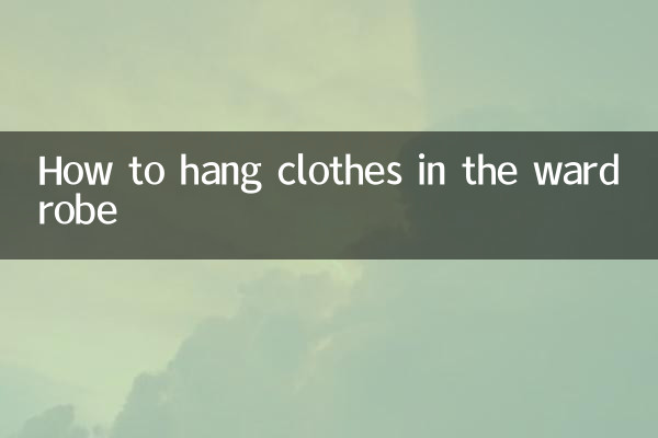 Cómo colgar la ropa en el armario