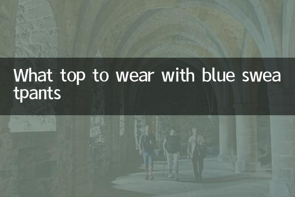 蓝色卫裤配什么上衣