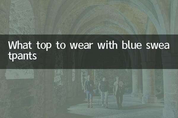 蓝色卫裤配什么上衣