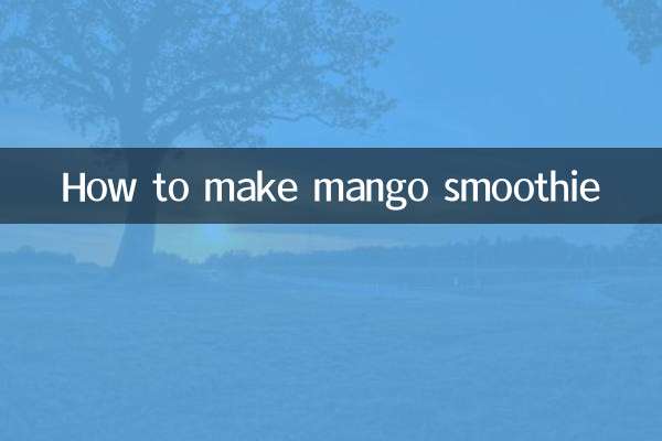 Come preparare il frullato di mango