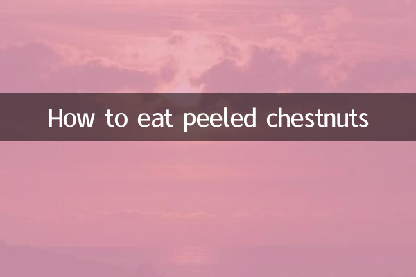 Cómo comer castañas peladas