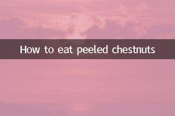 Cómo comer castañas peladas
