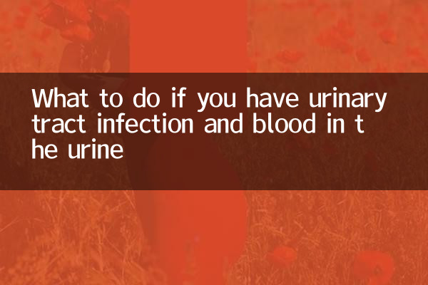 What to do if you have urinary tract infection and blood in the urine