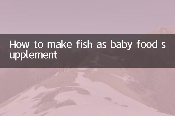 How to make fish as baby food supplement
