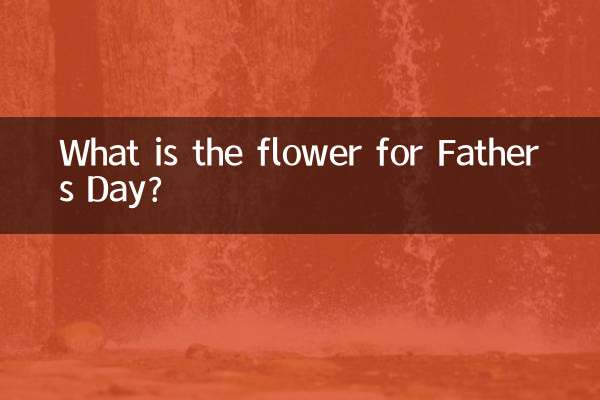 What is the flower for Father’s Day?
