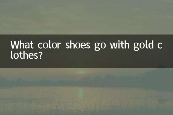 ¿Qué color de zapatos combinan con la ropa dorada?