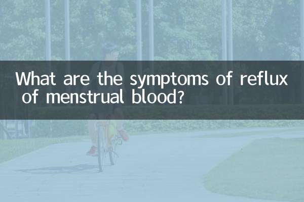What are the symptoms of reflux of menstrual blood?