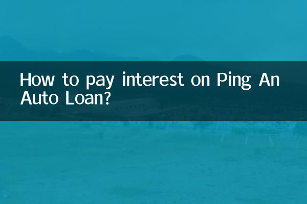 Comment payer les intérêts sur le prêt automobile Ping An ?