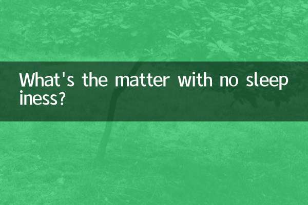 眠気がないのにどうしたの？