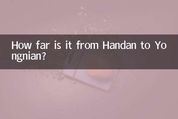 हान्डान से योंगनियान तक कितनी दूरी है?
