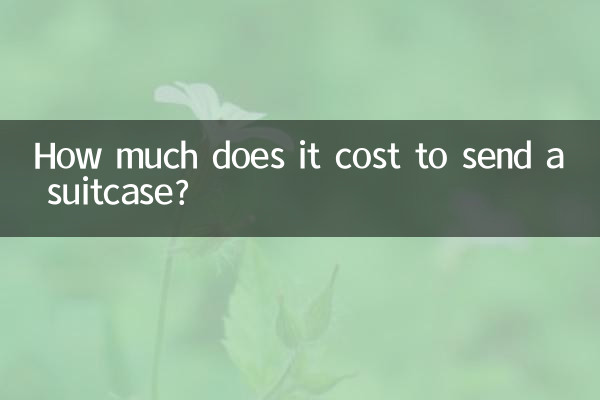 How much does it cost to send a suitcase?