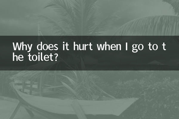 Why does it hurt when I go to the toilet?