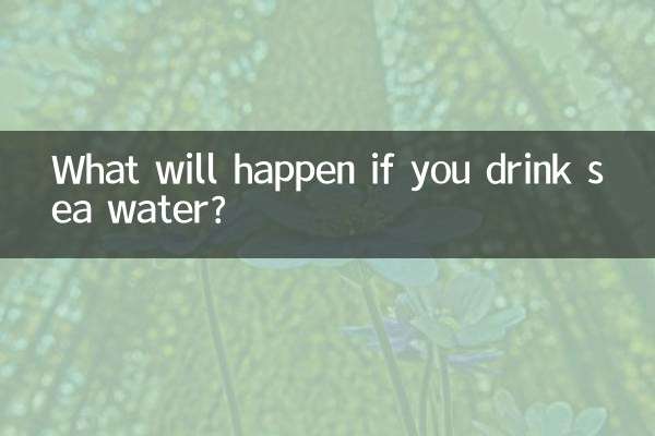 Que se passera-t-il si vous buvez de l’eau de mer ?