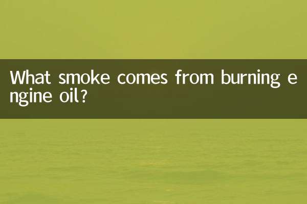 ¿Qué humo sale al quemar aceite de motor?