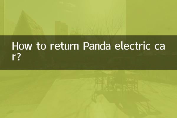 Comment restituer la voiture électrique Panda ?