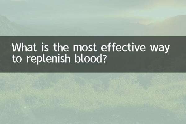 Qual è il modo più efficace per ricostituire il sangue?
