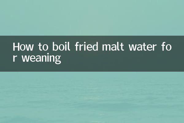 Come bollire l'acqua maltata fritta per lo svezzamento