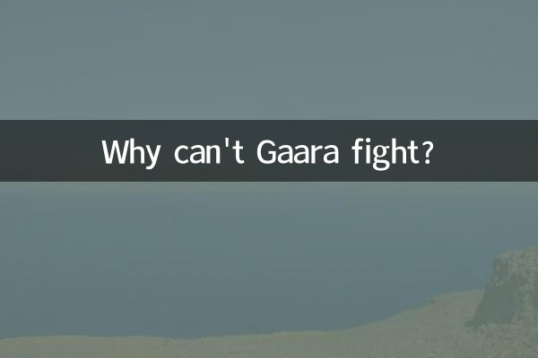 Perché Gaara non può combattere?