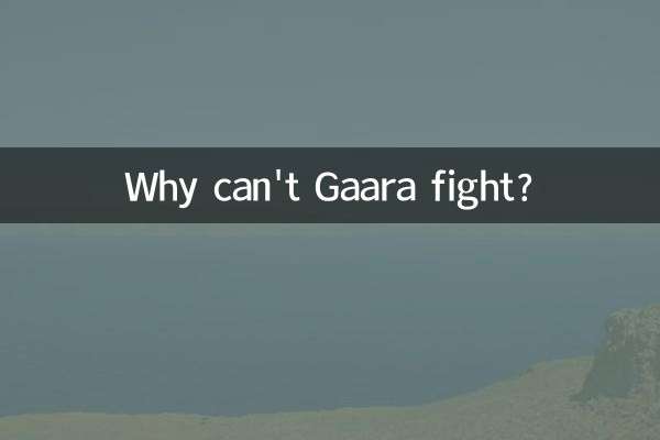 Why can't Gaara fight?