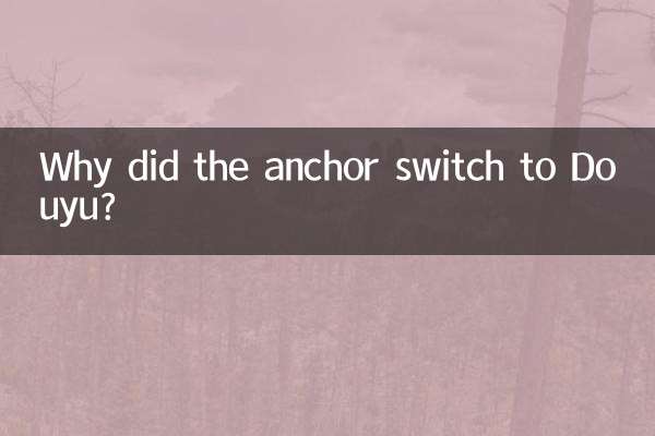 Por que a âncora mudou para Douyu?