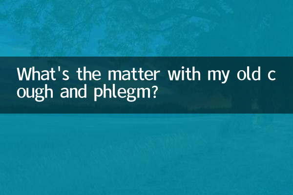 Qual é o problema com minha velha tosse e catarro?