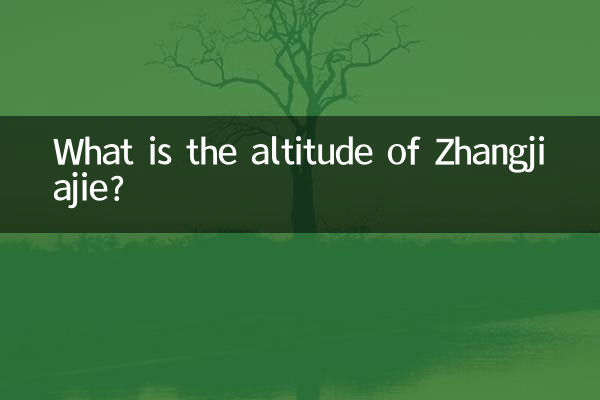 Wie hoch liegt Zhangjiajie?