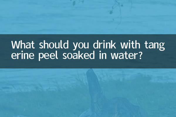 What should you drink with tangerine peel soaked in water?
