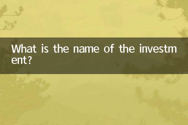 投資の名前は何ですか?