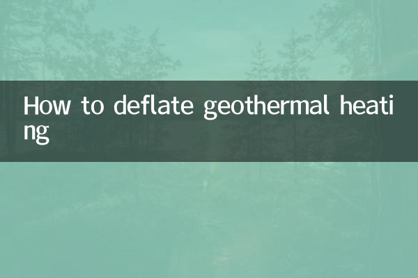 How to deflate geothermal heating