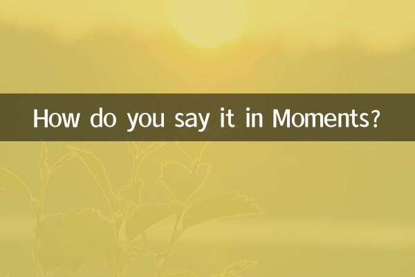 How do you say it in Moments?