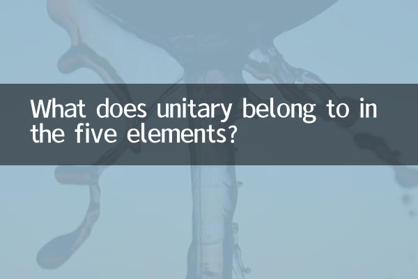 A cosa appartiene l'unitario nei cinque elementi?