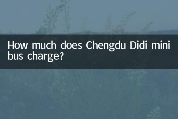 청두 디디(Chengdu Didi) 미니버스 요금은 얼마인가요?
