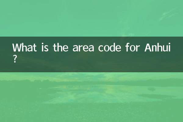 ما هو رمز المنطقة لآنهوي؟