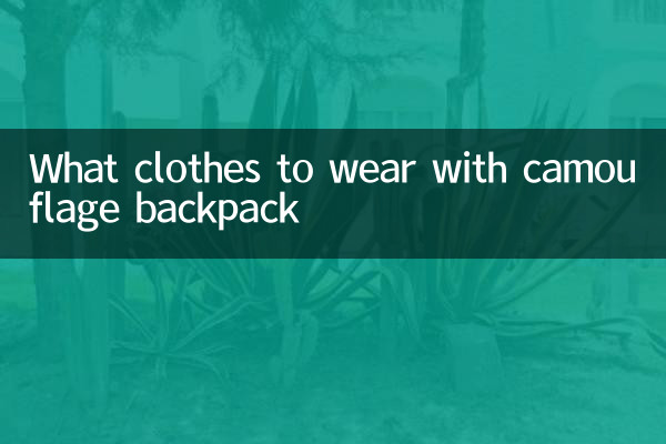 迷彩柄のバックパックにはどんな服装をすればいいですか？