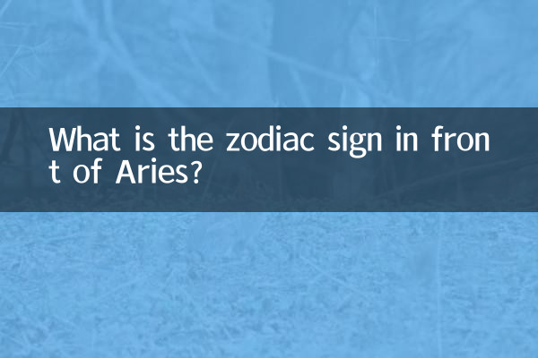 牡羊座の前の星座は何ですか?