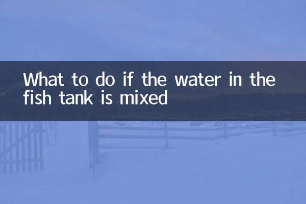 Cosa fare se l'acqua nell'acquario è mescolata