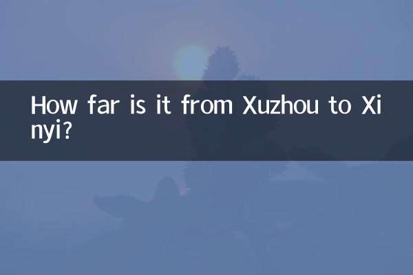 Qual a distância entre Xuzhou e Xinyi?