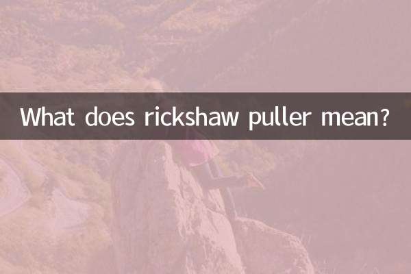 拉黄包车的人什么意思