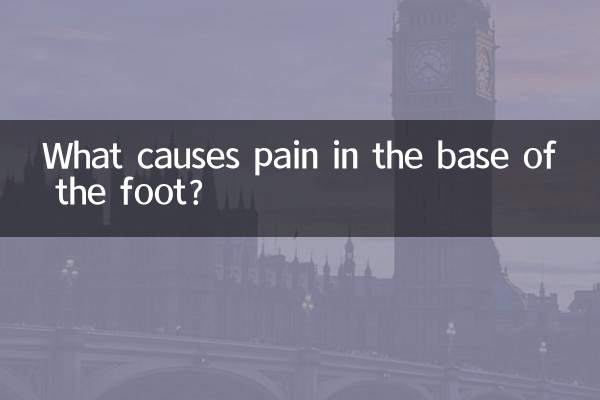 What causes pain in the base of the foot?