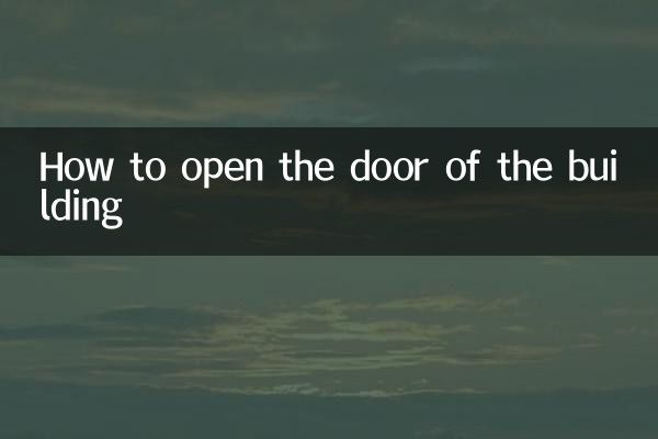 樓宇怎麼開門