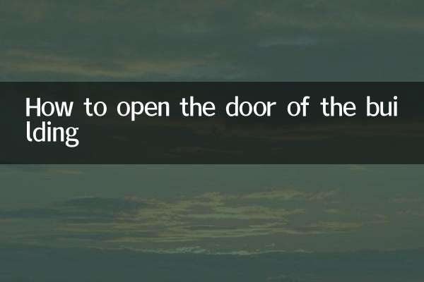 Come aprire la porta dell'edificio
