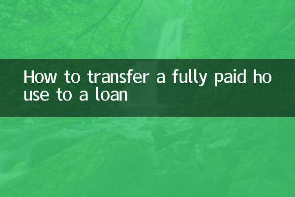 How to transfer a fully paid house to a loan
