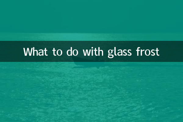 Was tun mit Glasfrost