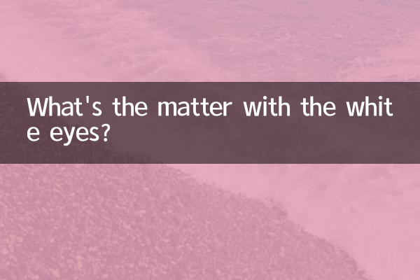 What's the matter with the white eyes?