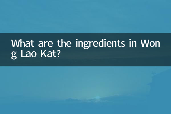 Quais são os ingredientes do Wong Lao Kat?