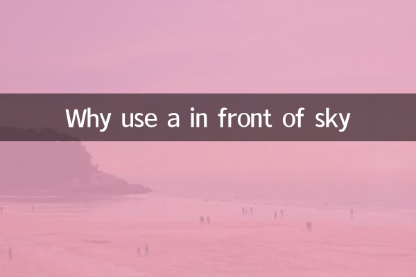 Warum einen vor dem Himmel verwenden?