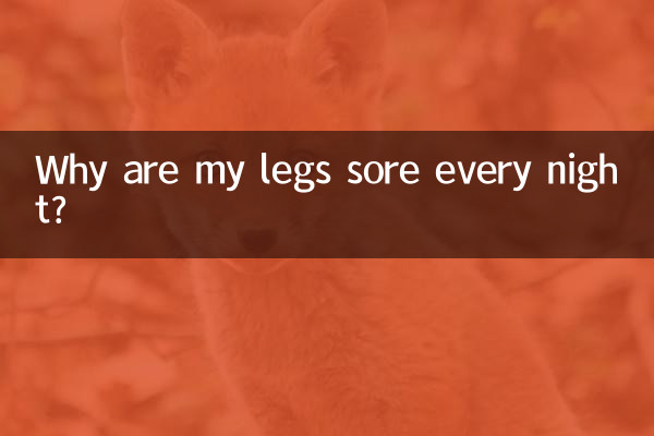 Warum schmerzen meine Beine jede Nacht?