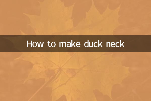 Come realizzare il collo d'anatra
