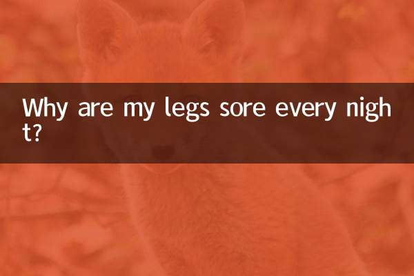 Warum schmerzen meine Beine jede Nacht?