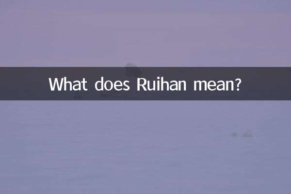 Cosa significa Ruihan?